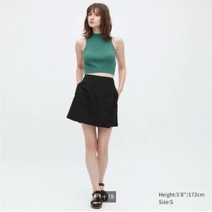 UNIQLO linen skort in black, size small!
